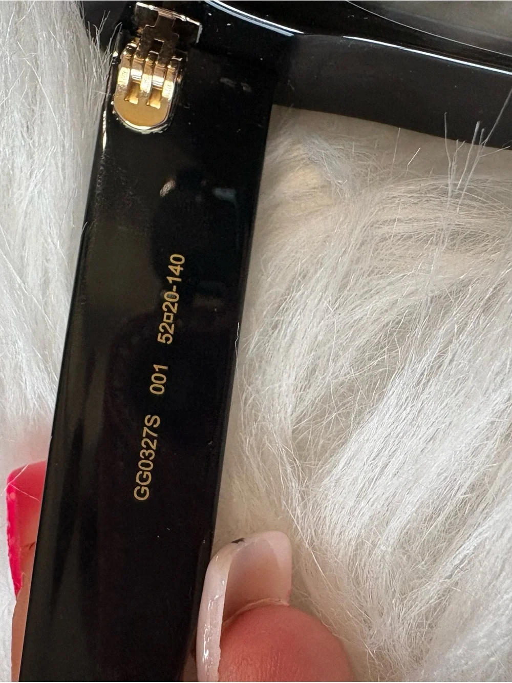 Gucci Glossy Black Oversized Square Women's Sunglasses